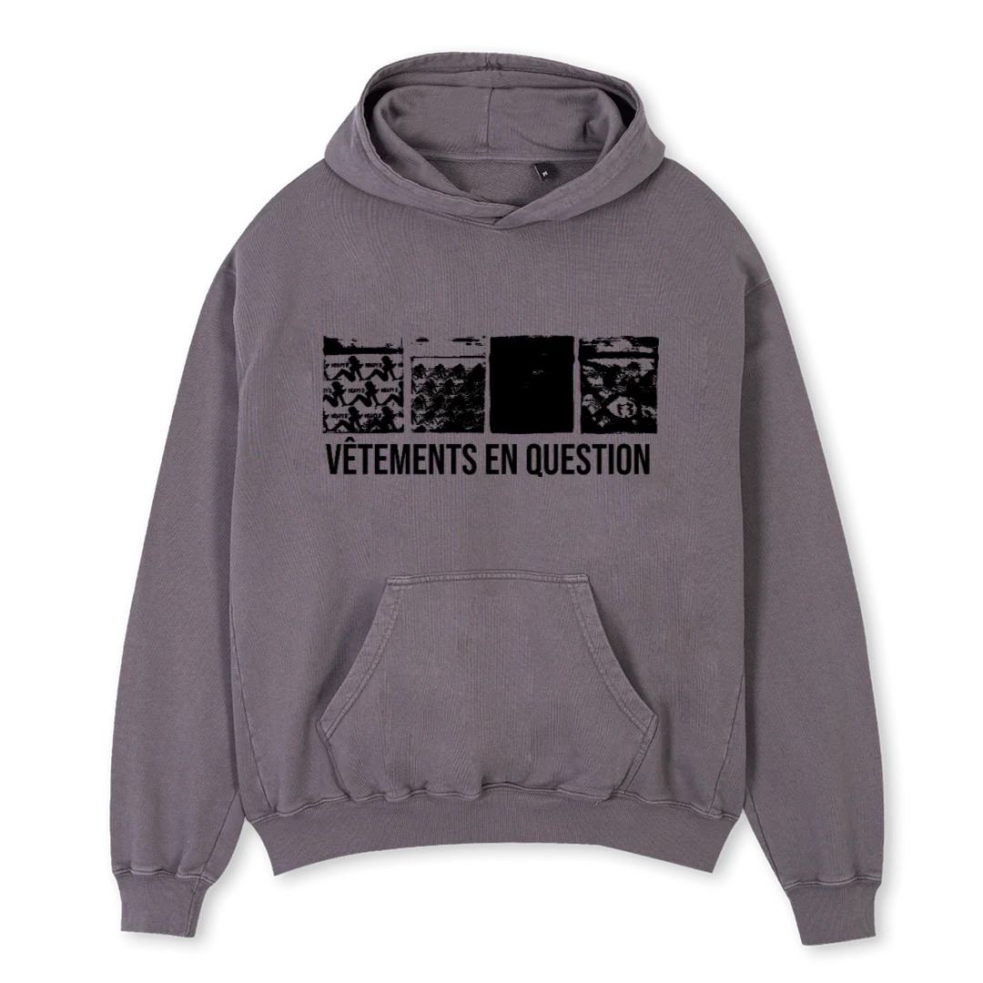THEBAGHOODIEBIG Pigment Grey Oversized Hoodie.