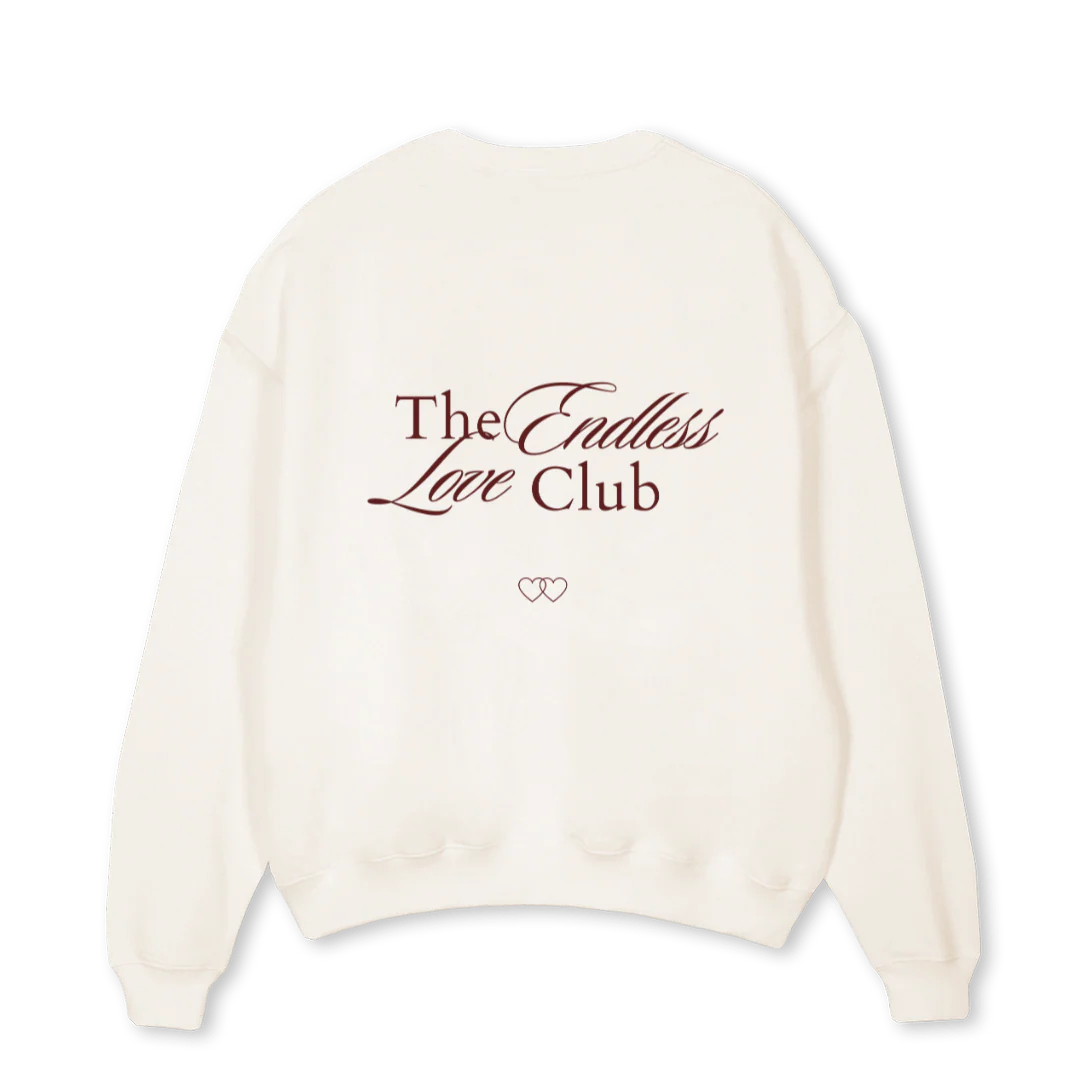 THEENDLESSLOVE Vintage White Oversized Crewneck Sweater. - Image 2