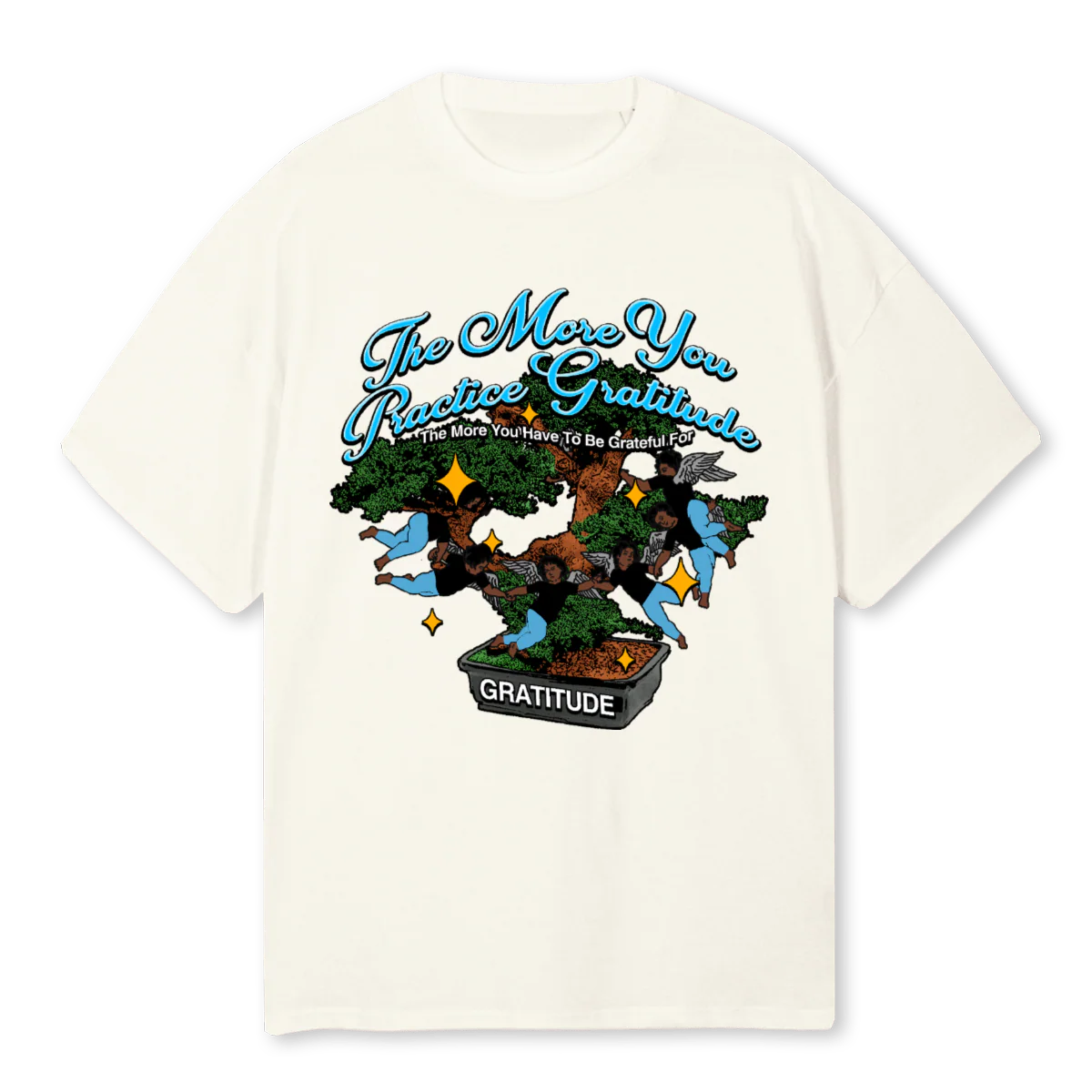 THEMORE Cream Oversized Tee.