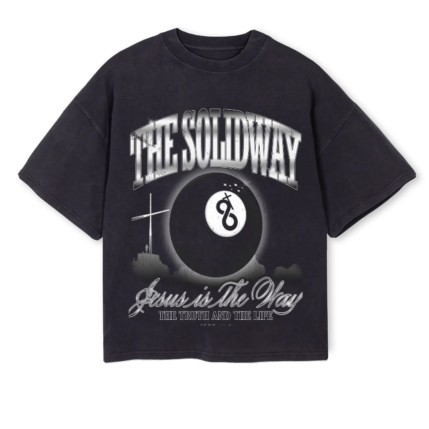 THESOLIDWAY Vintage Black Oversized Boxy Tee.
