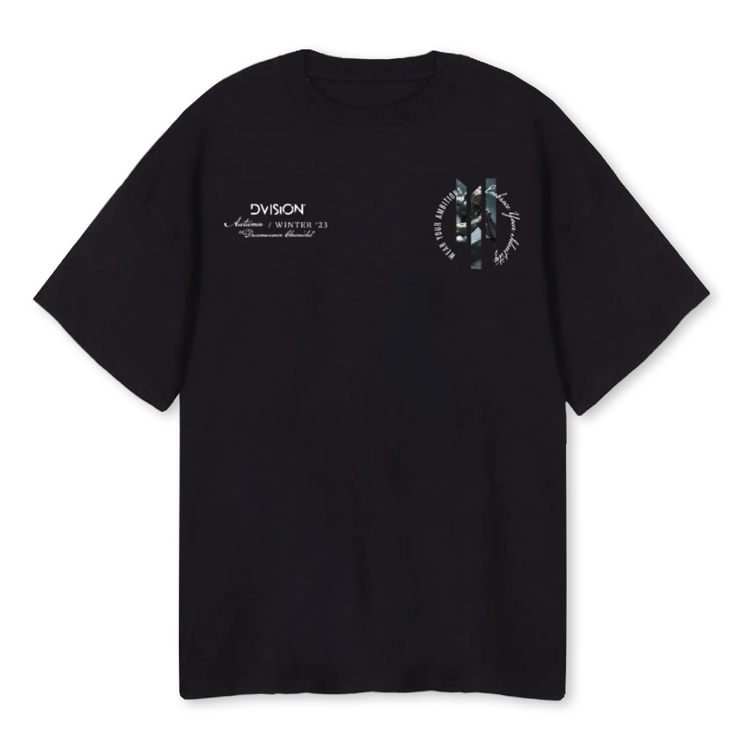 THINKERTEE Black Oversized Tee.