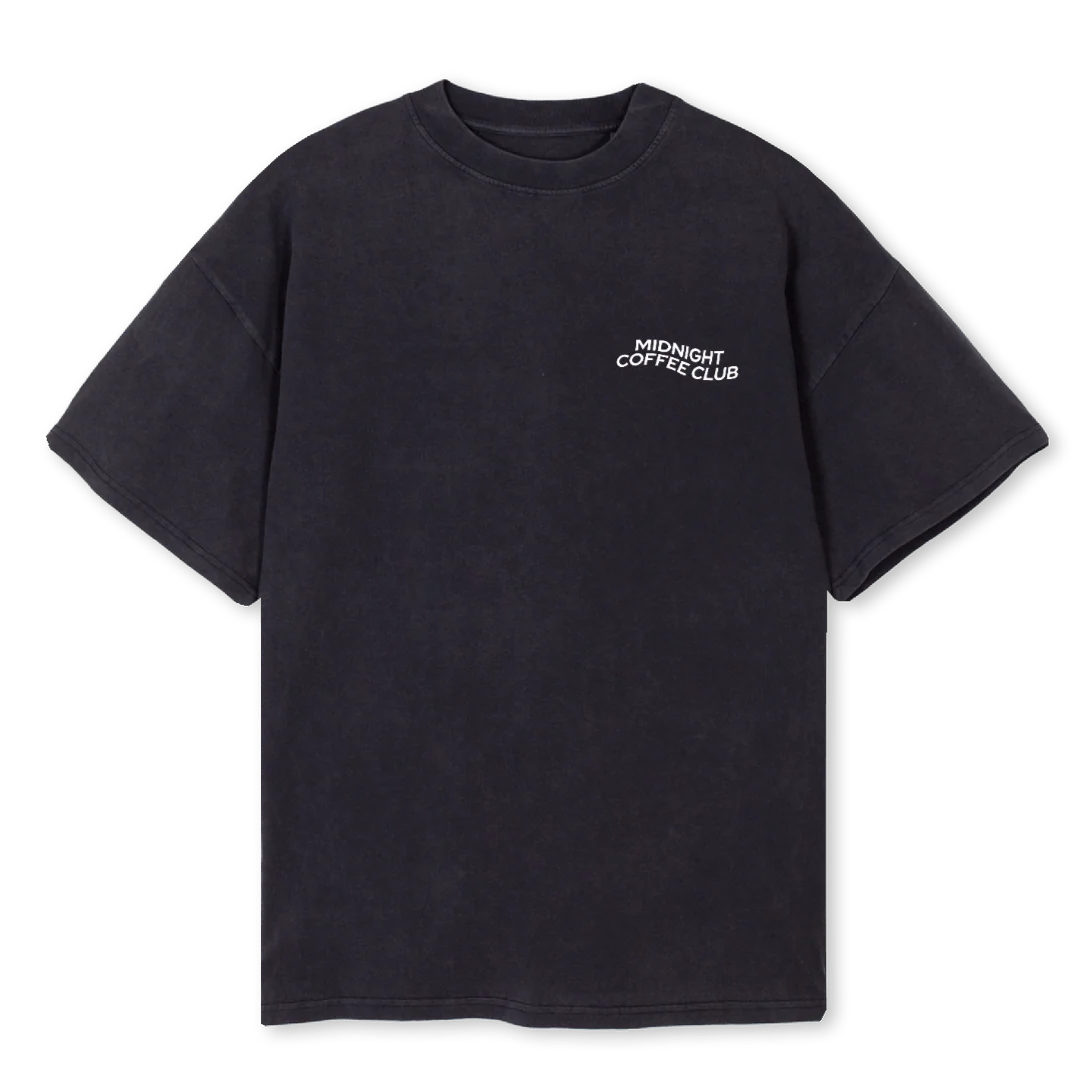 TIME SHIRT Vintage Black Oversized Tee.