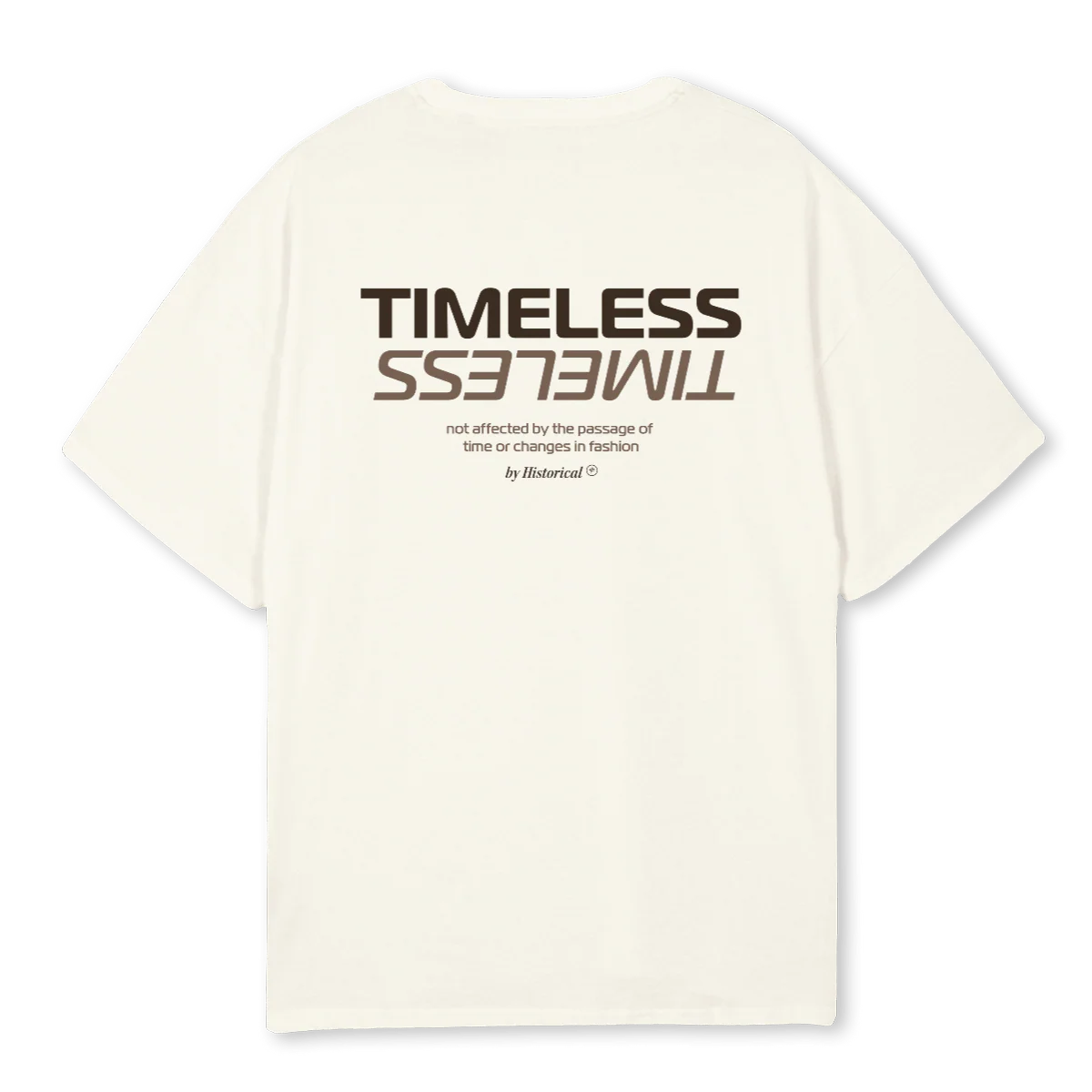 TIMELESS CREAM Cream Oversized Tee. - Image 2