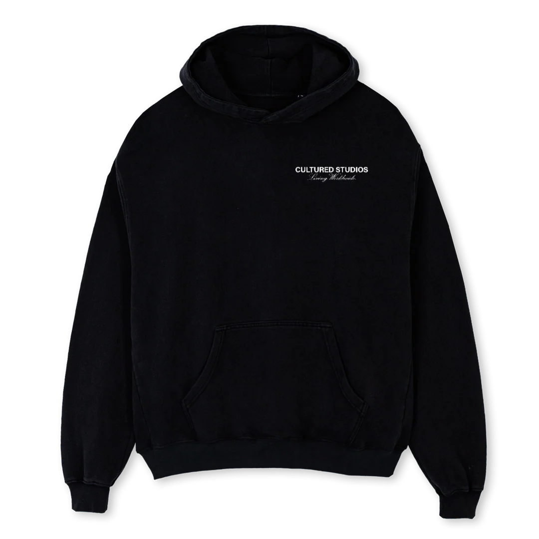 TONYMONTANA Black Oversized Hoodie.