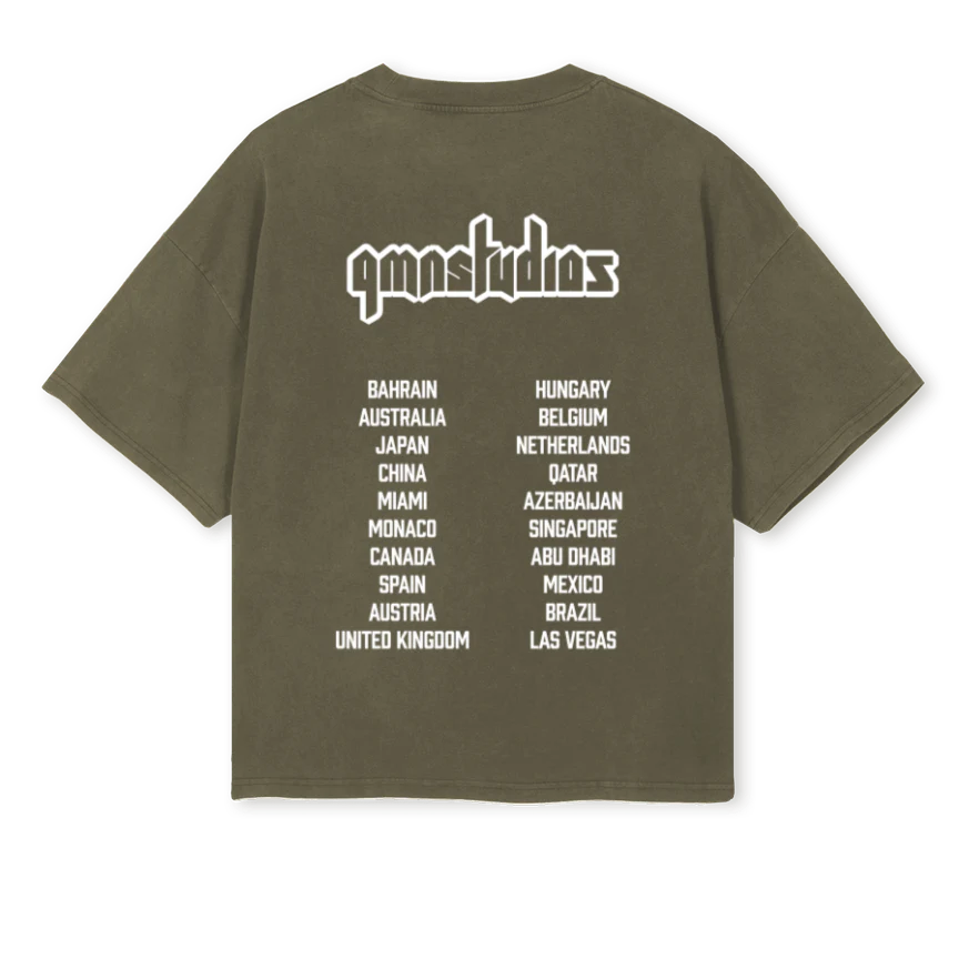 TOURTSHIRT Vintage Olive Oversized Boxy Tee. - Image 2