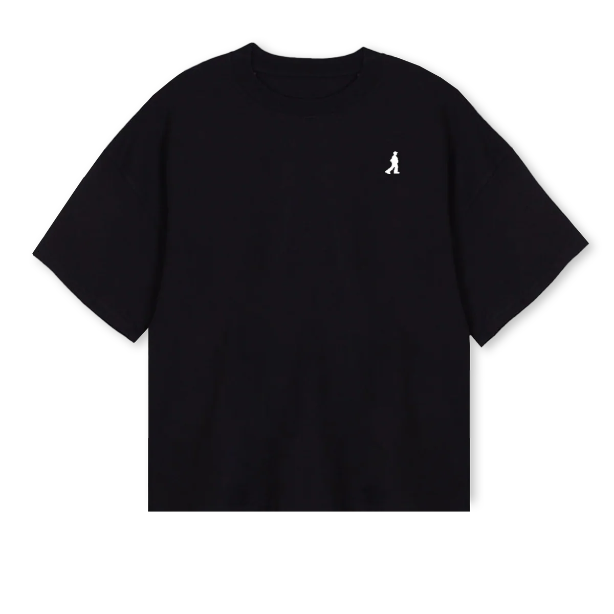 TOWN Black Oversized Boxy Tee.