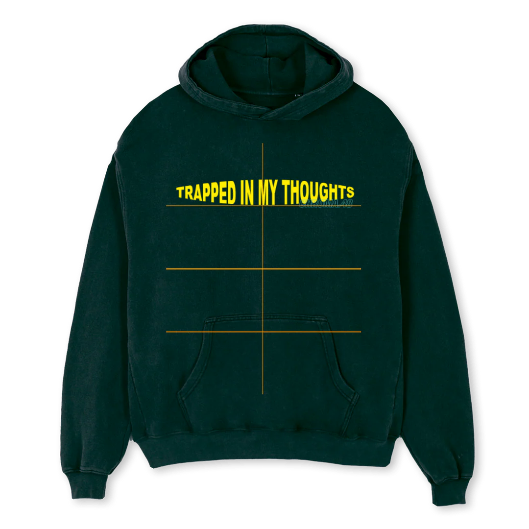 TRAPPEDDESIGN Wild Green Oversized Hoodie.
