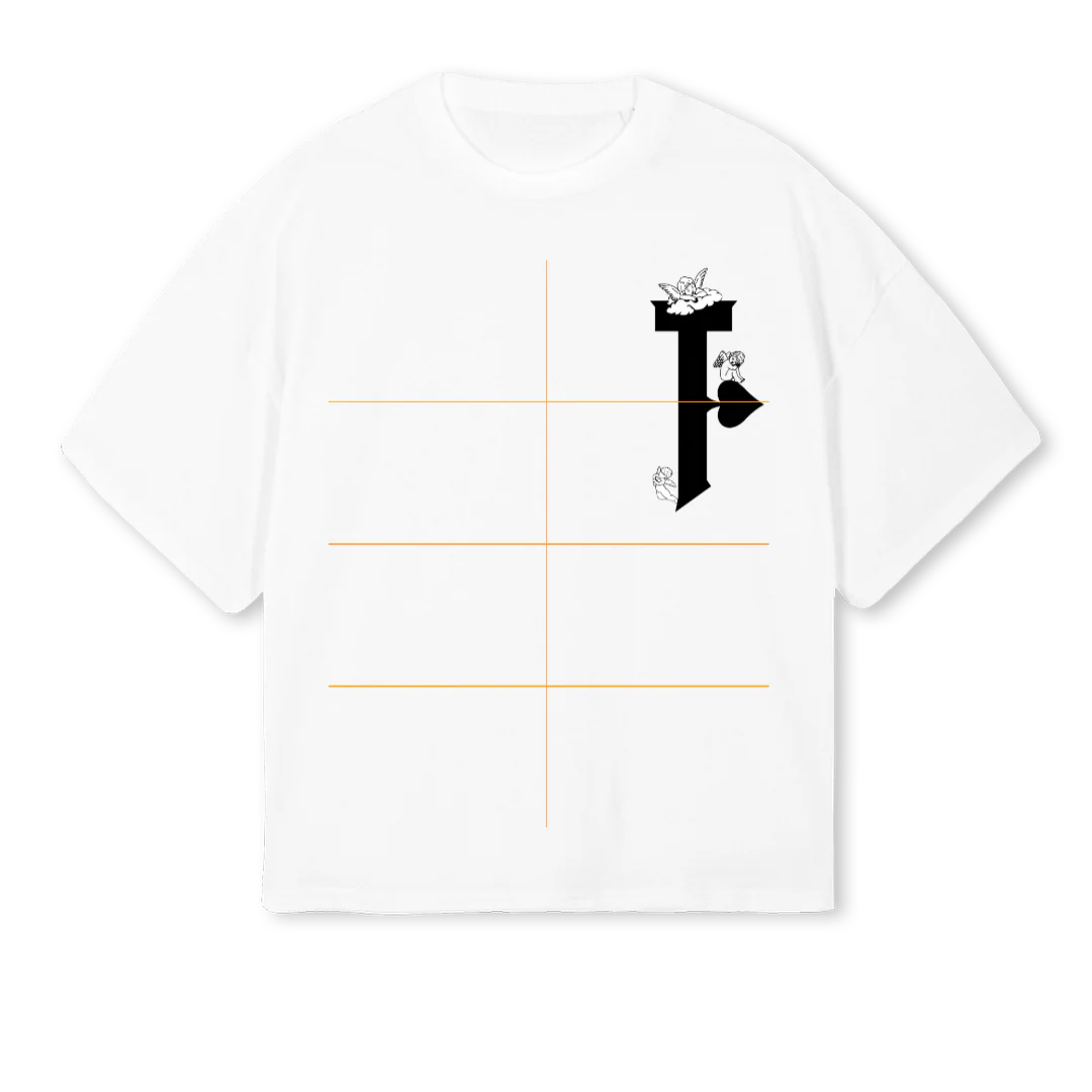 TRZ  White Oversized Boxy Tee.