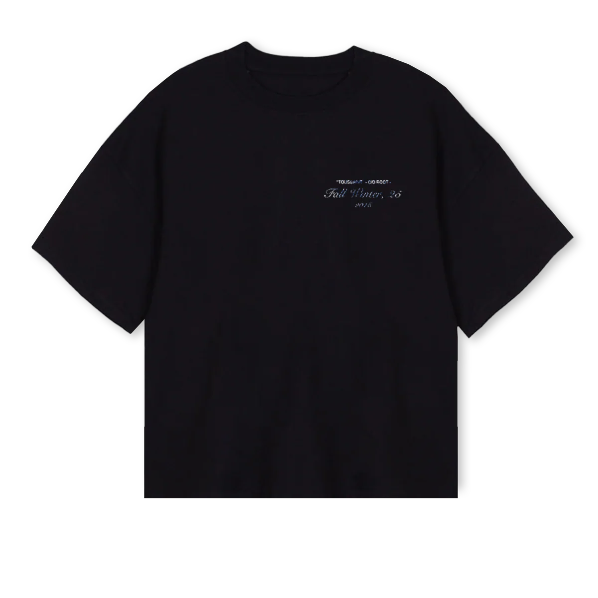 TSDEUTZTEE Black Oversized Boxy Tee.