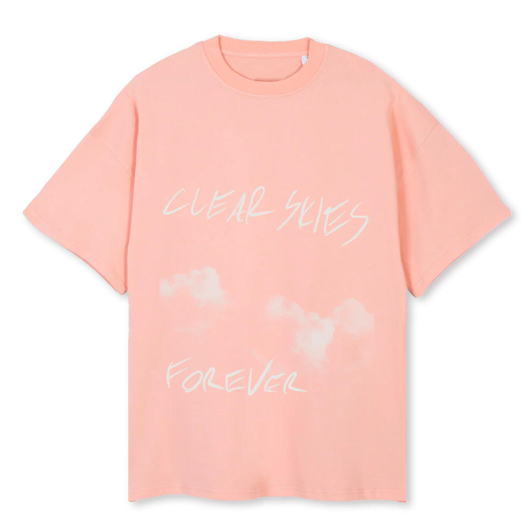 TSHIRT FRONT Pink Clay Oversized Tee.
