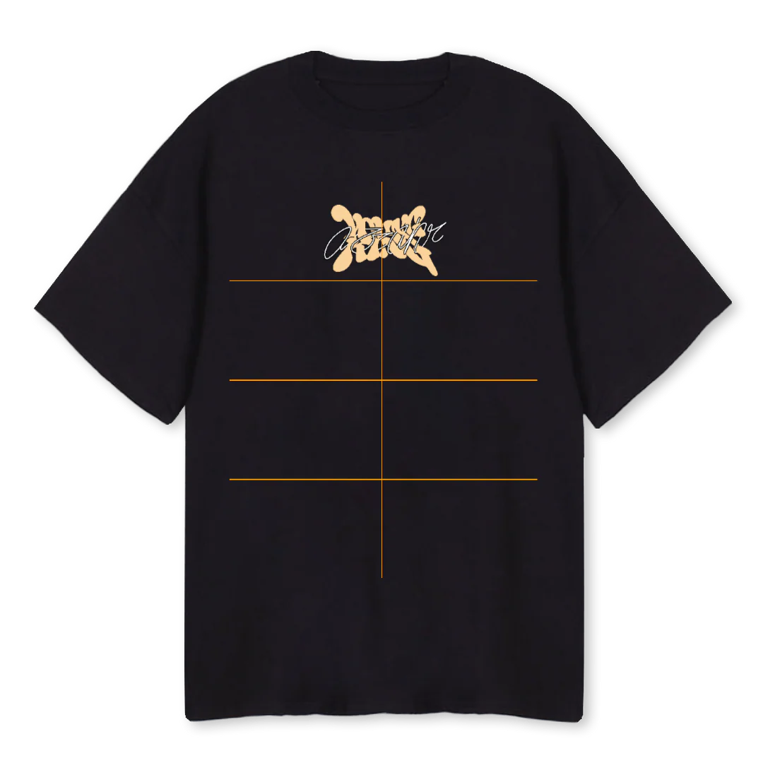 TUTENKAMEN Black Oversized Tee.