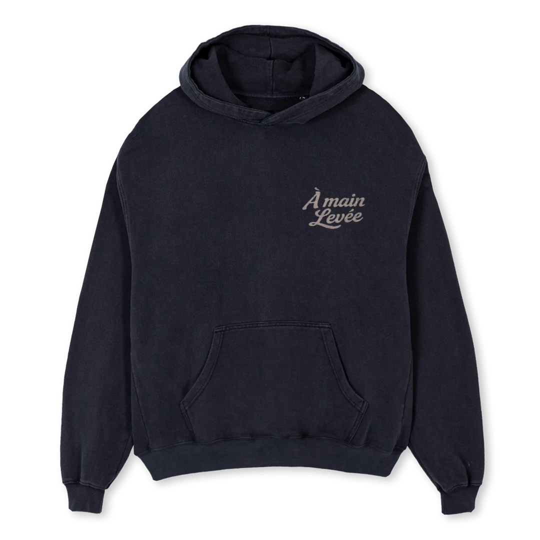 TWENTYFIVEMEMBERS Vintage Black Oversized Hoodie.