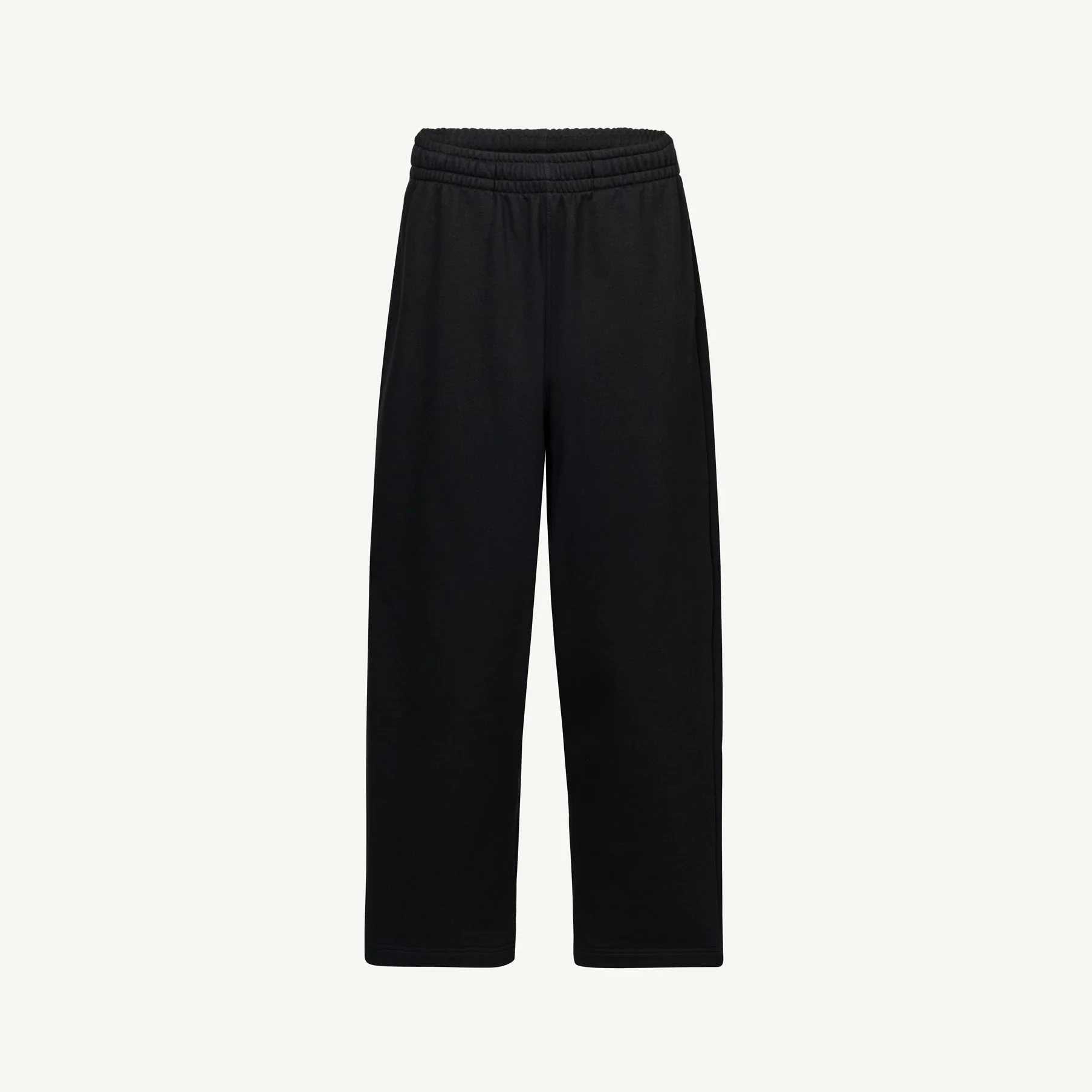 Black Straight-Leg Relaxed Sweatpants Mockups.