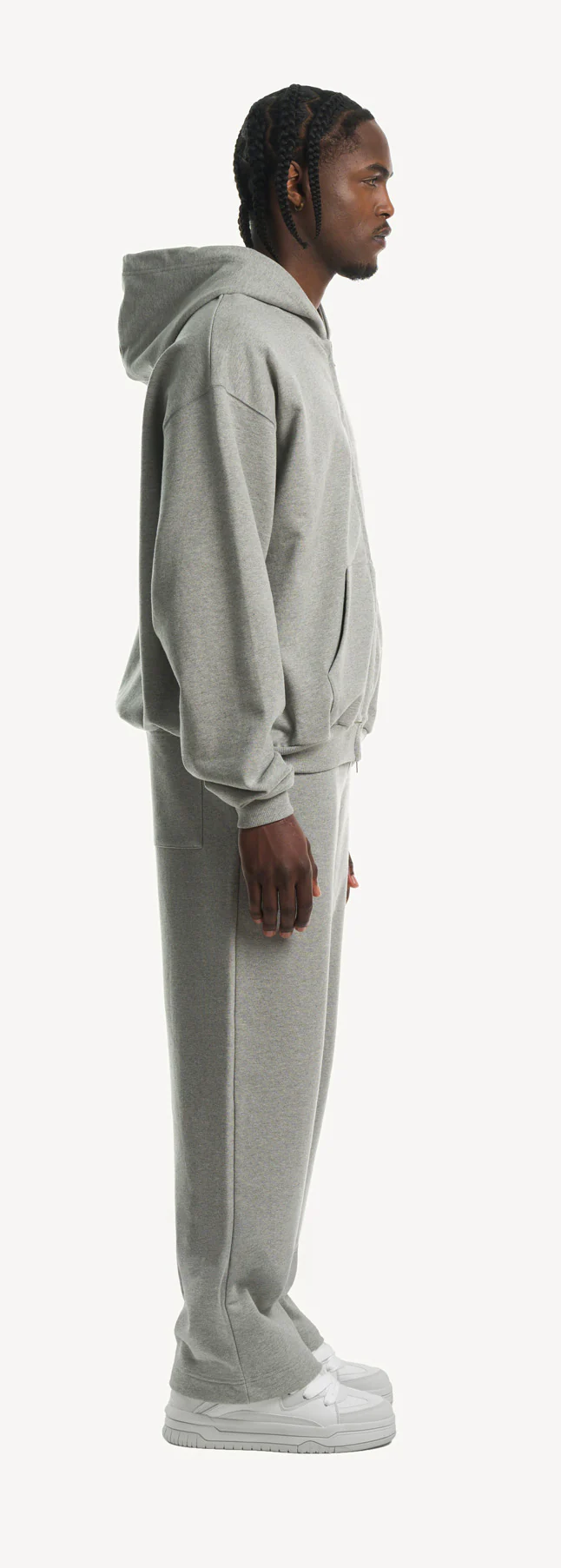 Ultra Heavy Grey Marl Straight-Leg Relaxed Sweatpants. - Image 4