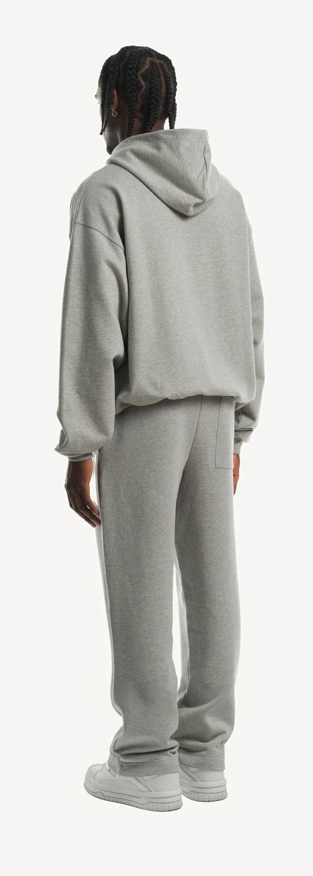 Ultra Heavy Grey Marl Straight-Leg Relaxed Sweatpants. - Image 7
