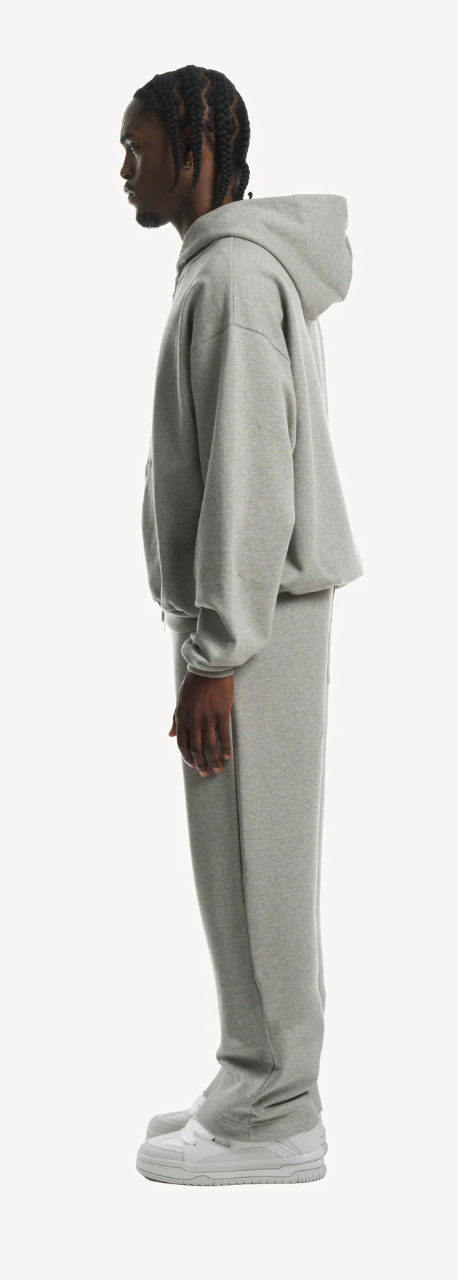Ultra Heavy Grey Marl Straight-Leg Relaxed Sweatpants. - Image 8