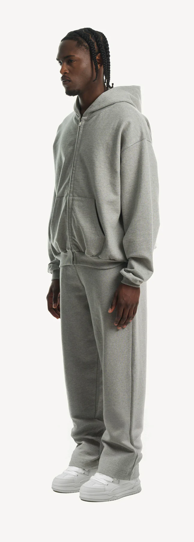 Ultra Heavy Grey Marl Straight-Leg Relaxed Sweatpants. - Image 9