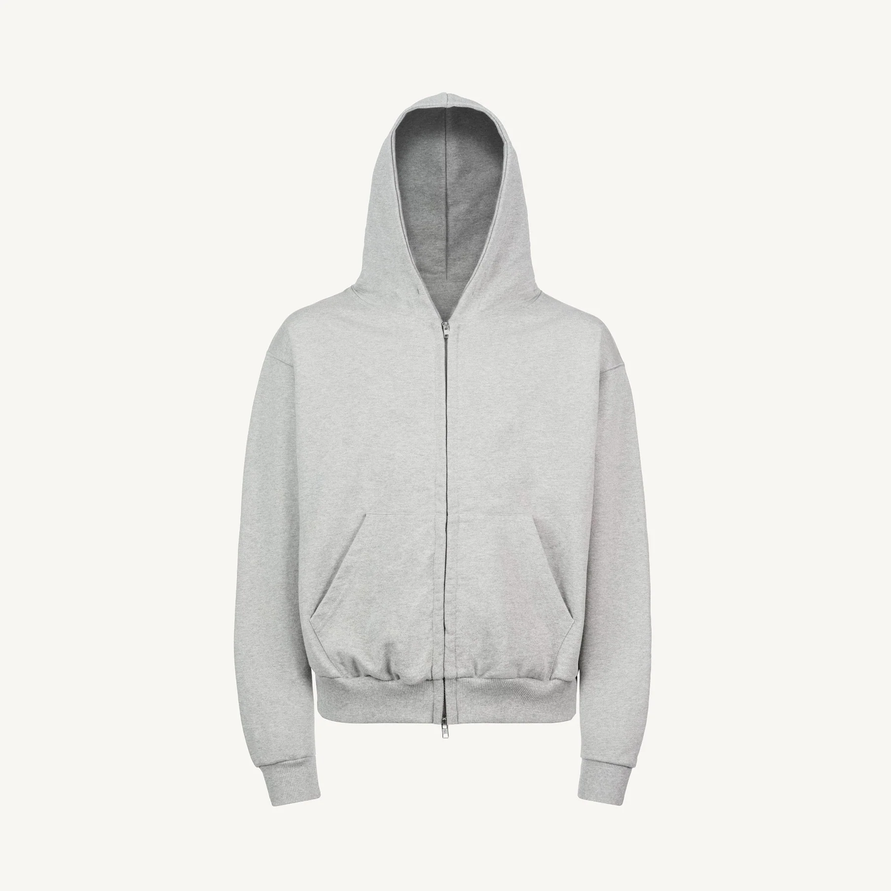 Ultra Heavy Oversized Zipped Hoodie Embroidered Sample.