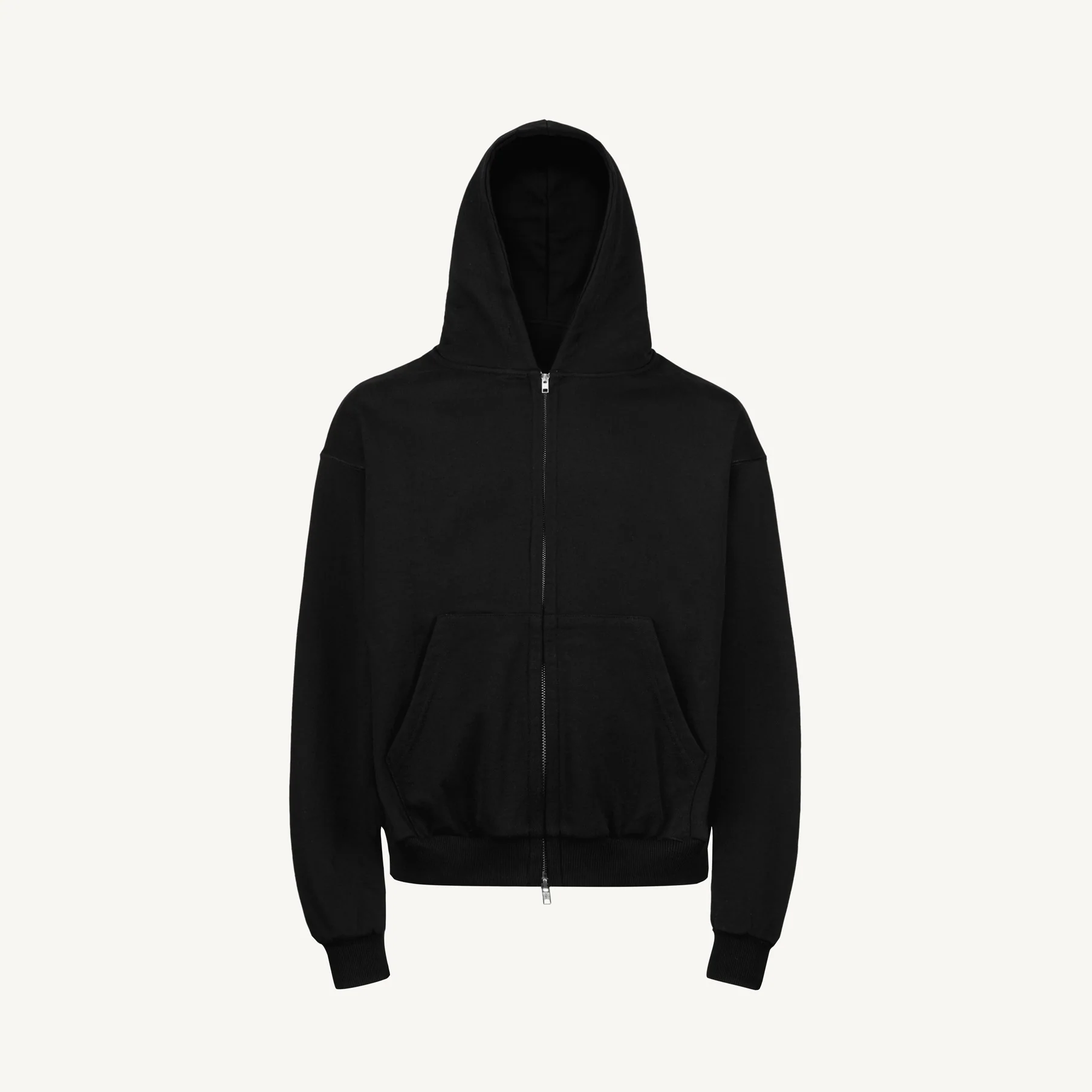 Ultra Heavy Oversized Zipped Hoodie Embroidered Sample. - Image 3