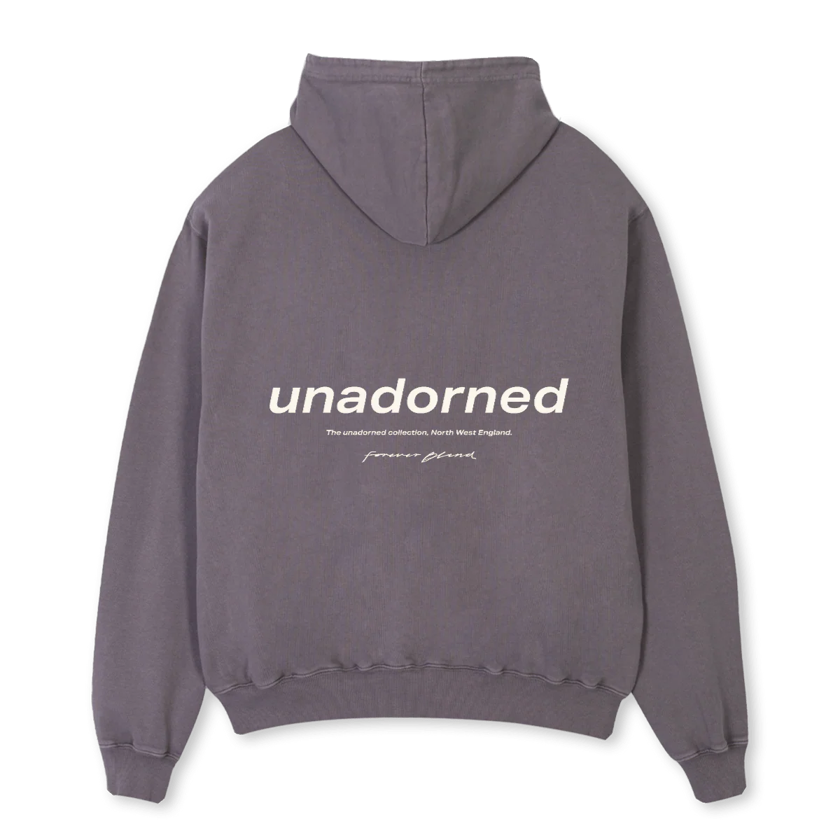 UNADORNED HOODIE Pigment Grey Oversized Hoodie. - Image 2