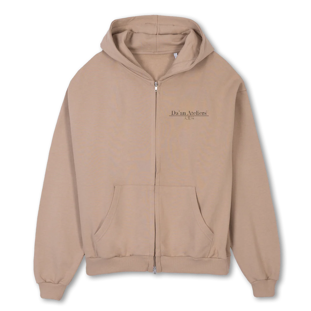 UNDISCLOSED DESIRES Croissant Oversized Zipped Hoodie.