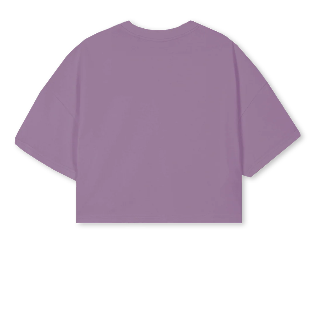 UNICROP Purple Cropped Oversized Tee. - Image 2