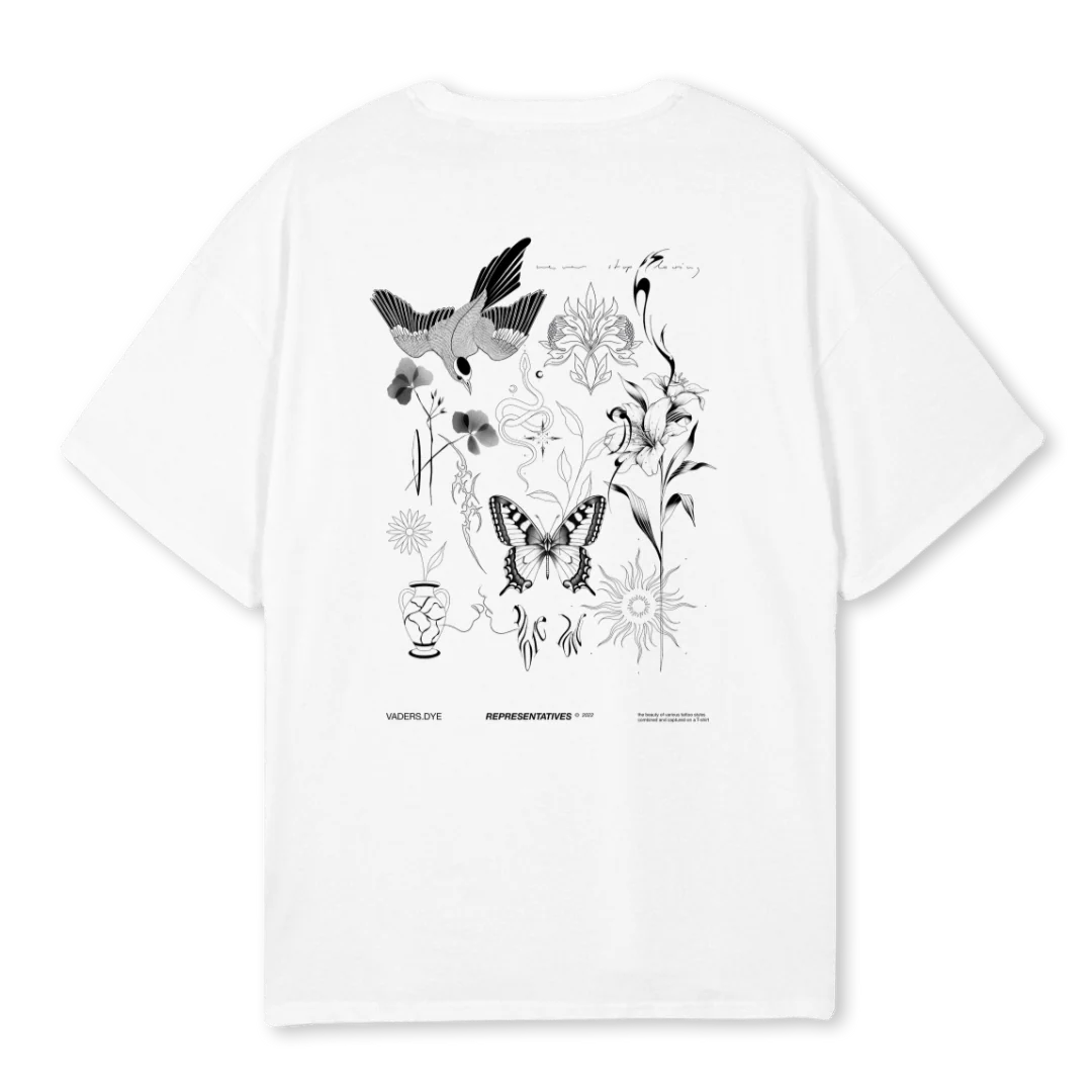 VADERS COLLAB WHT White Oversized Tee.