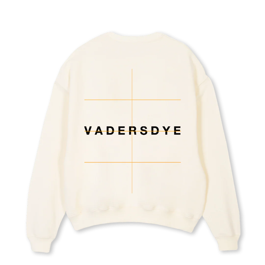 VADERS LG BLKC Cream Oversized Crewneck Sweater. - Image 2