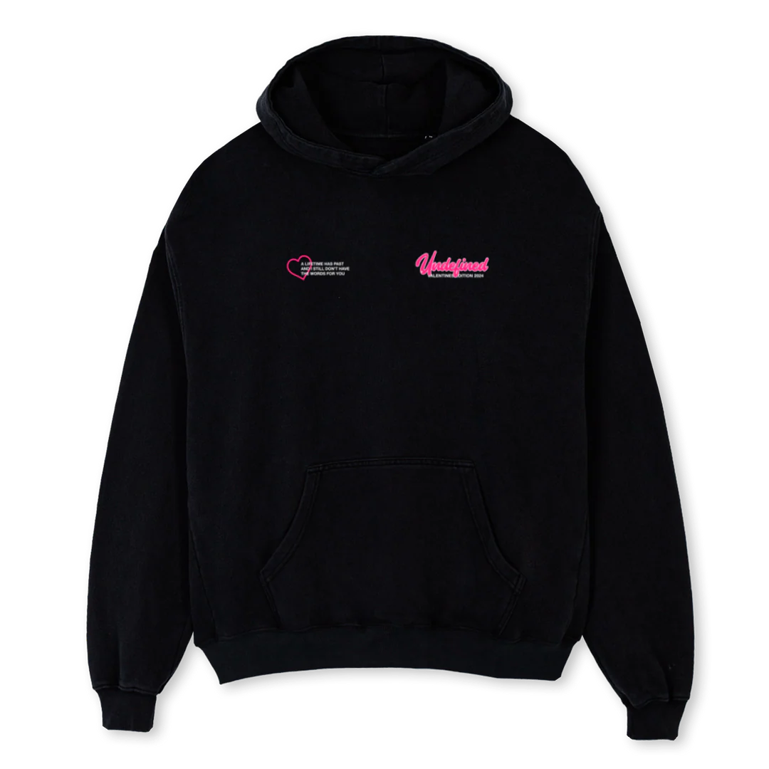 VALENTINEHOODIE Black Oversized Hoodie.