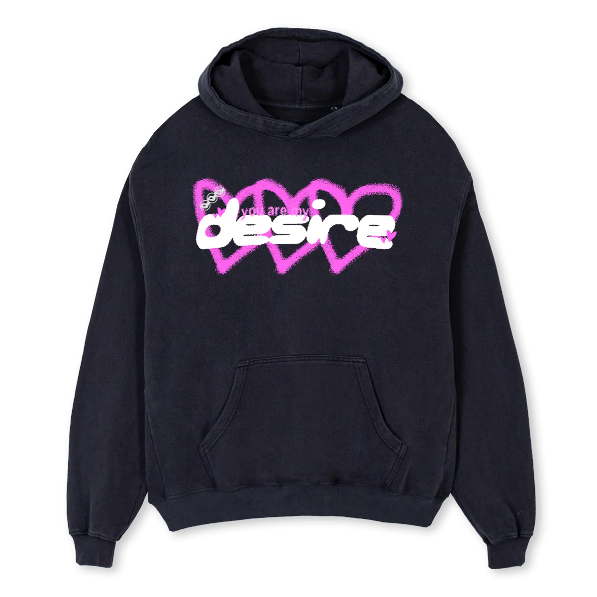 VALENTINESHOODFINAL Vintage Black Oversized Hoodie.