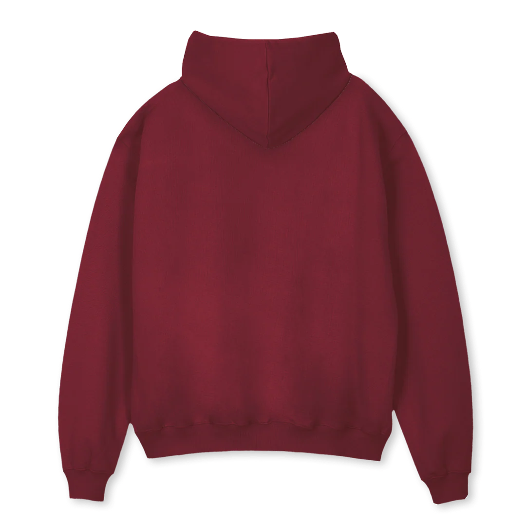 VB BASIC Burgundy Oversized Hoodie. - Image 2