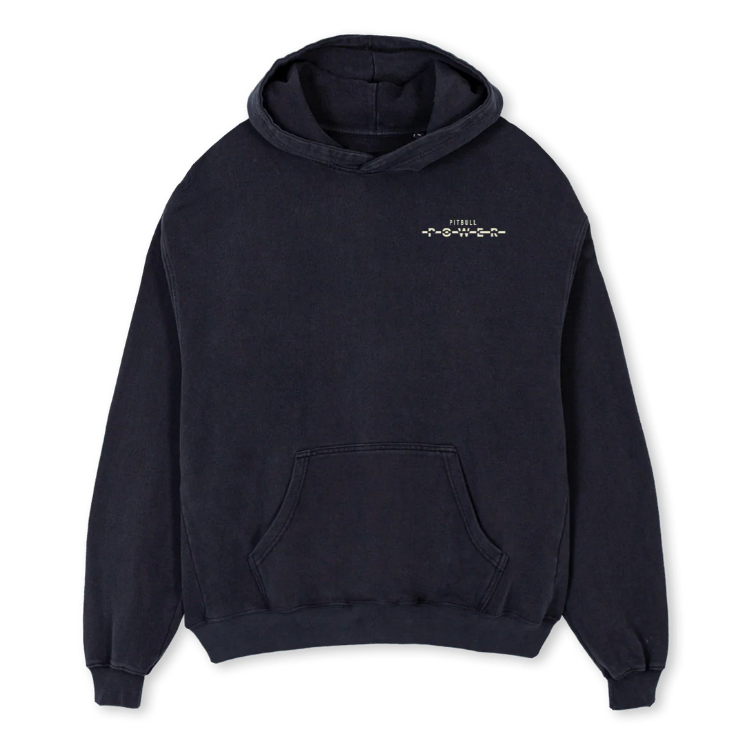 VBLACKHOODY Vintage Black Oversized Hoodie.