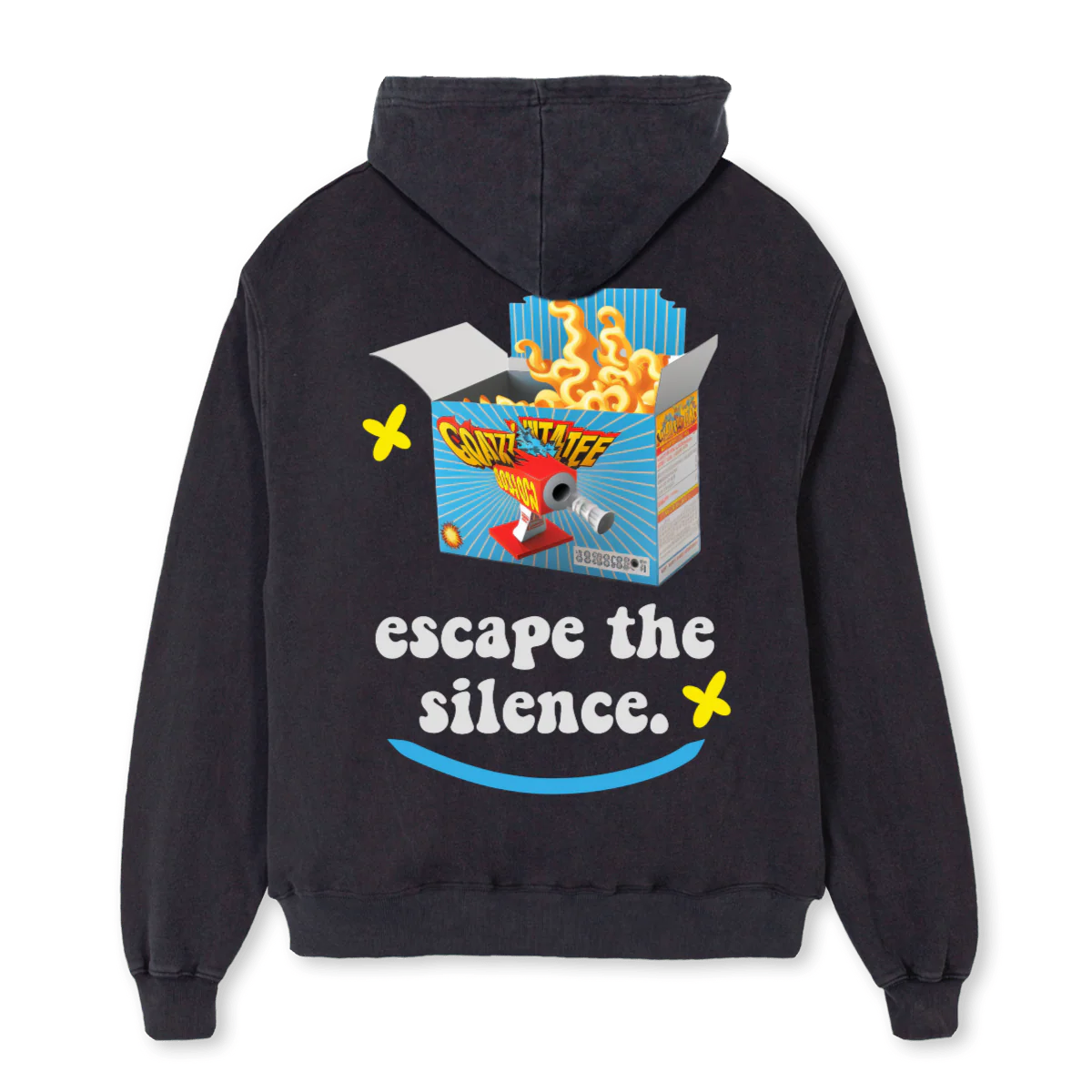 VII Vintage Black Oversized Zipped Hoodie. - Image 2
