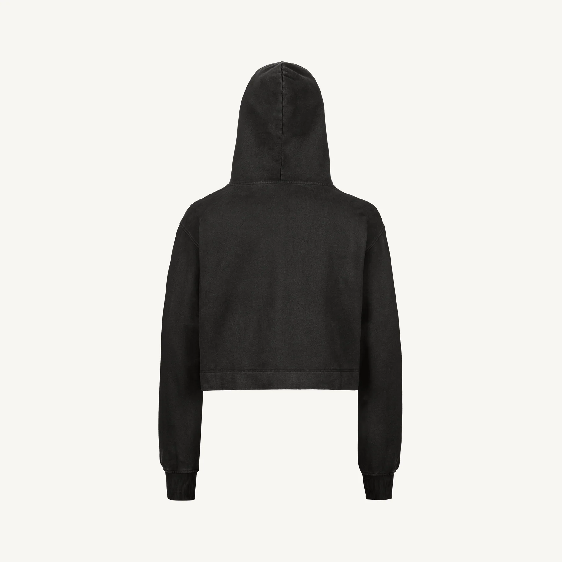 Vintage Black Cropped Hoodie. - Image 4