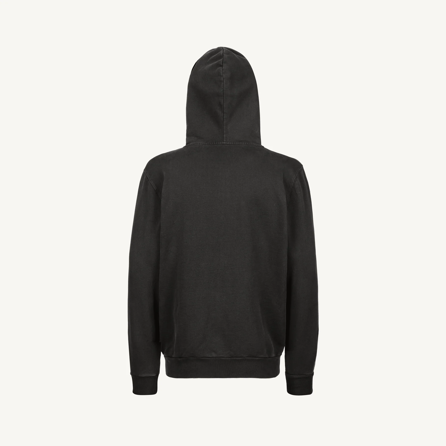 Vintage Black Regular Zipped Hoodie. - Image 4