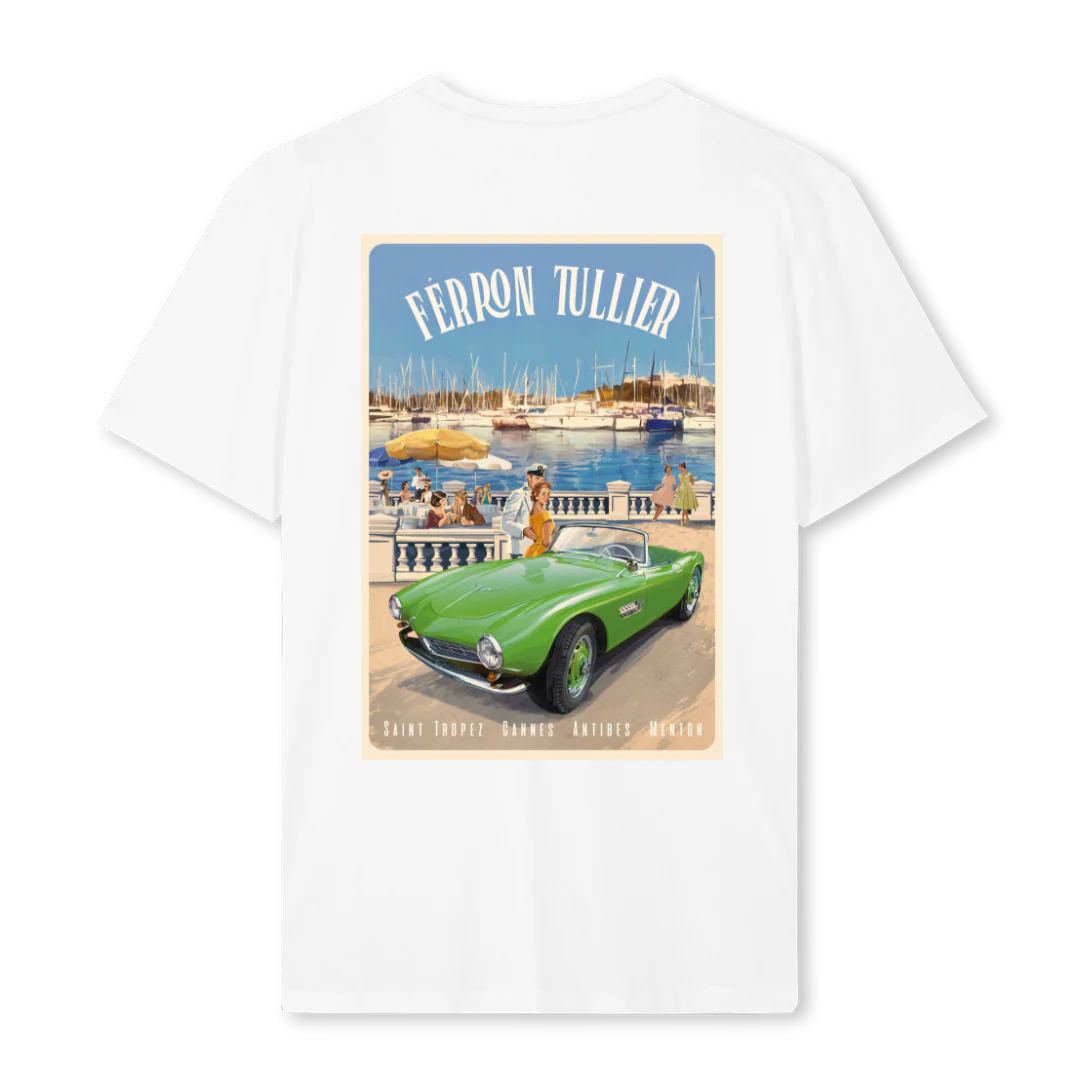 VINTAGE CAR White Regular Tee. - Image 2
