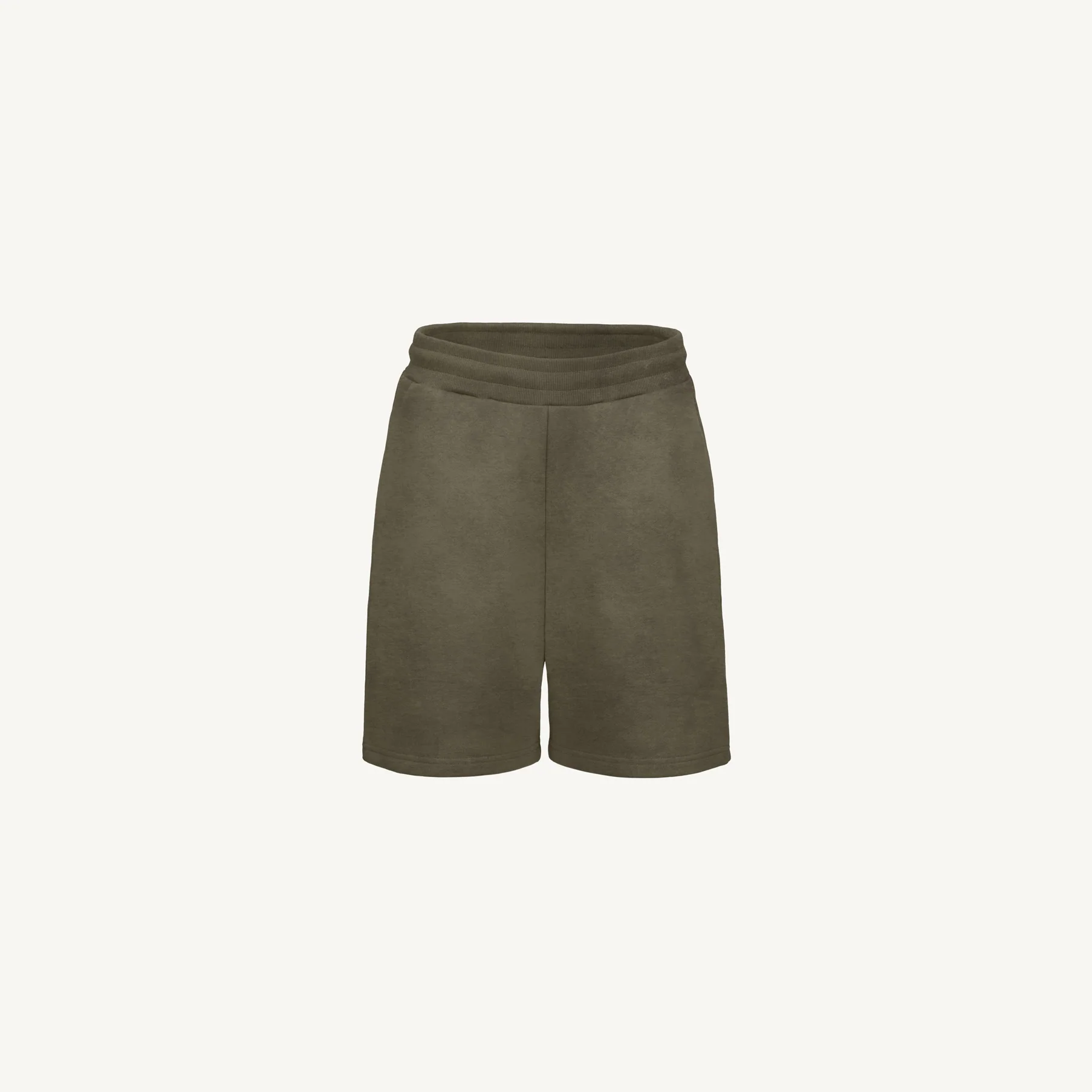 Vintage Olive Relaxed Sweatshorts Mockups.
