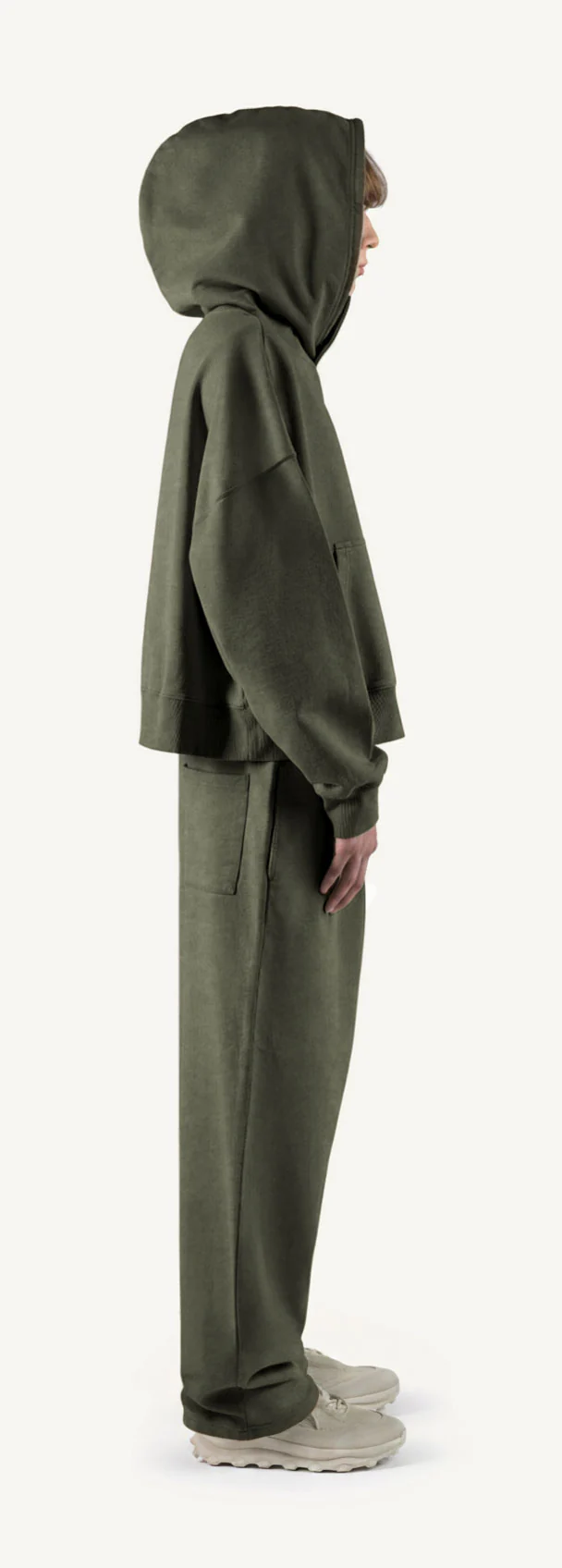 Vintage Olive Straight-Leg Baggy Sweatpants. - Image 4