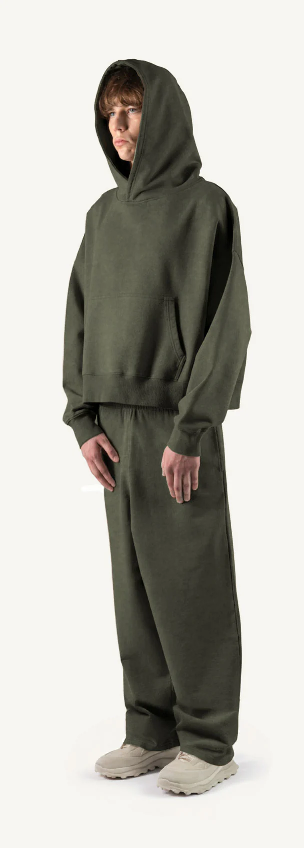 Vintage Olive Straight-Leg Baggy Sweatpants. - Image 9