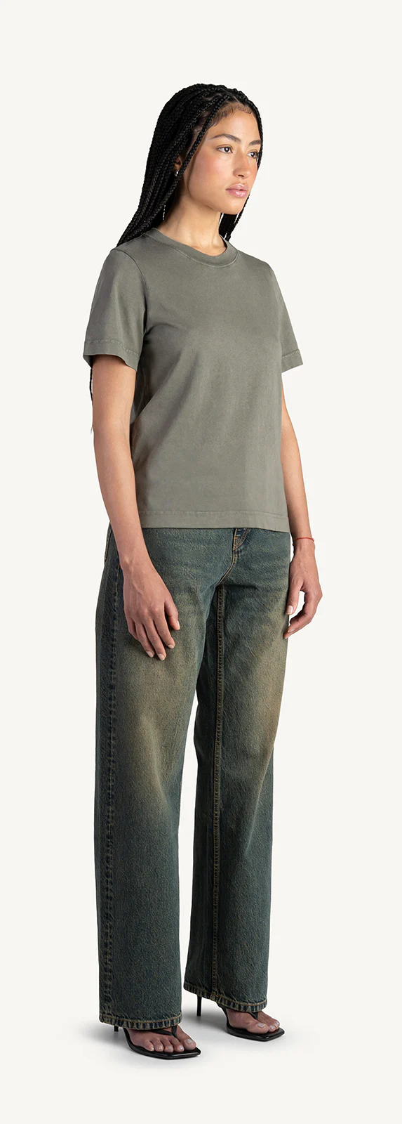 Vintage Olive Women’s Clean Cut Tee. - Image 3