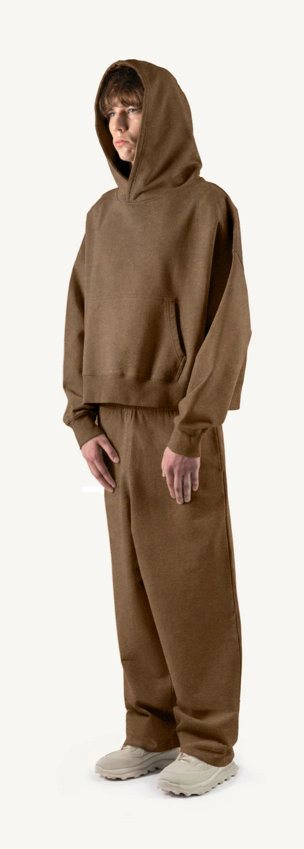 Vintage Tan Straight-Leg Baggy Sweatpants. - Image 9