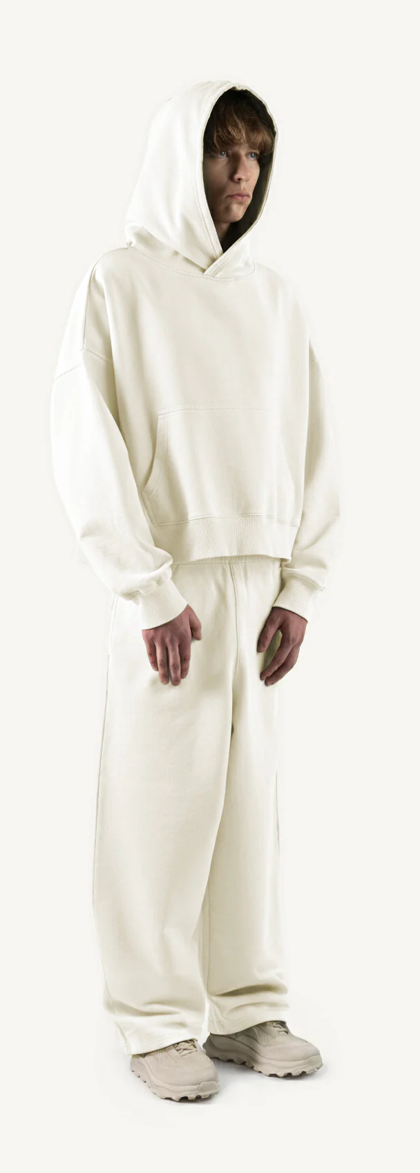 Vintage White Straight-Leg Baggy Sweatpants. - Image 3