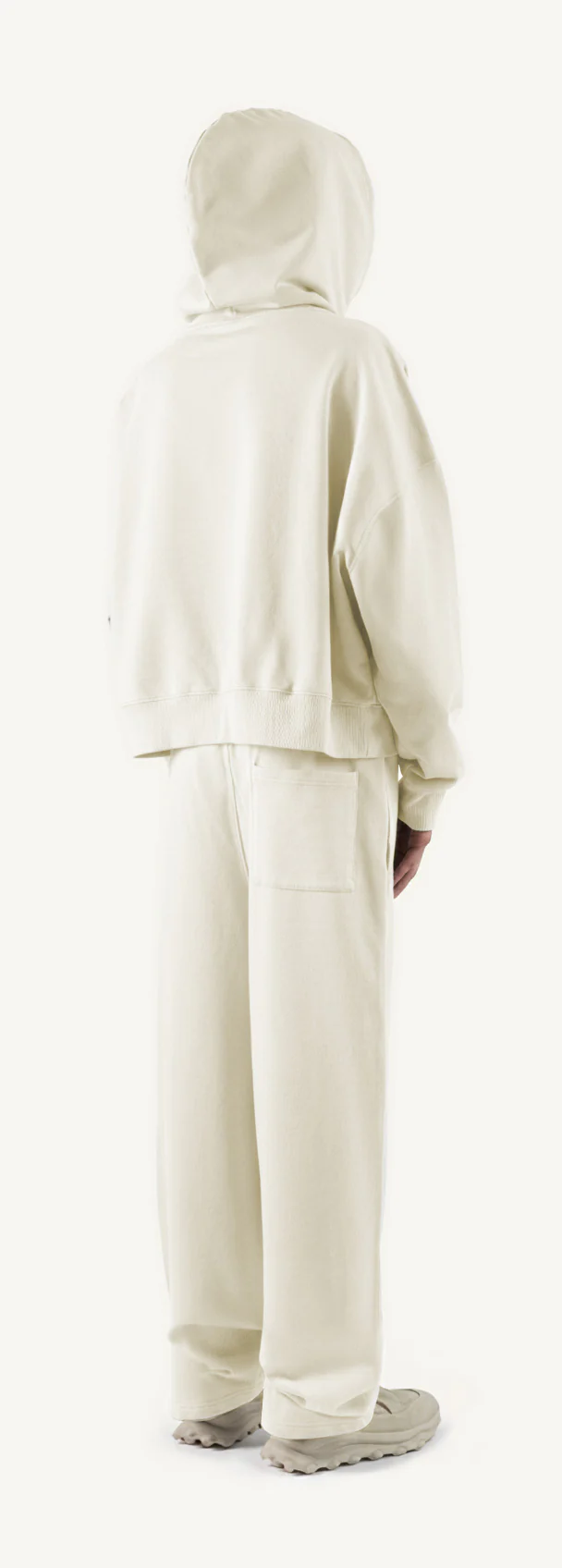 Vintage White Straight-Leg Baggy Sweatpants. - Image 5