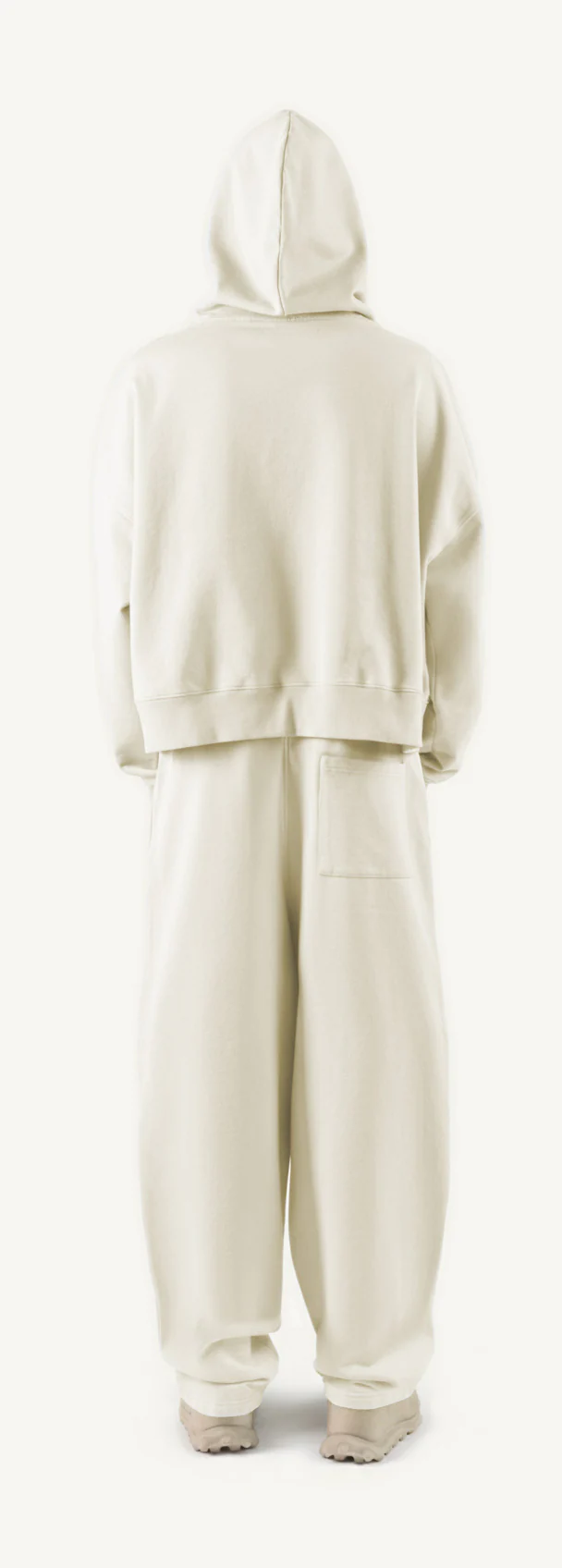 Vintage White Straight-Leg Baggy Sweatpants. - Image 6