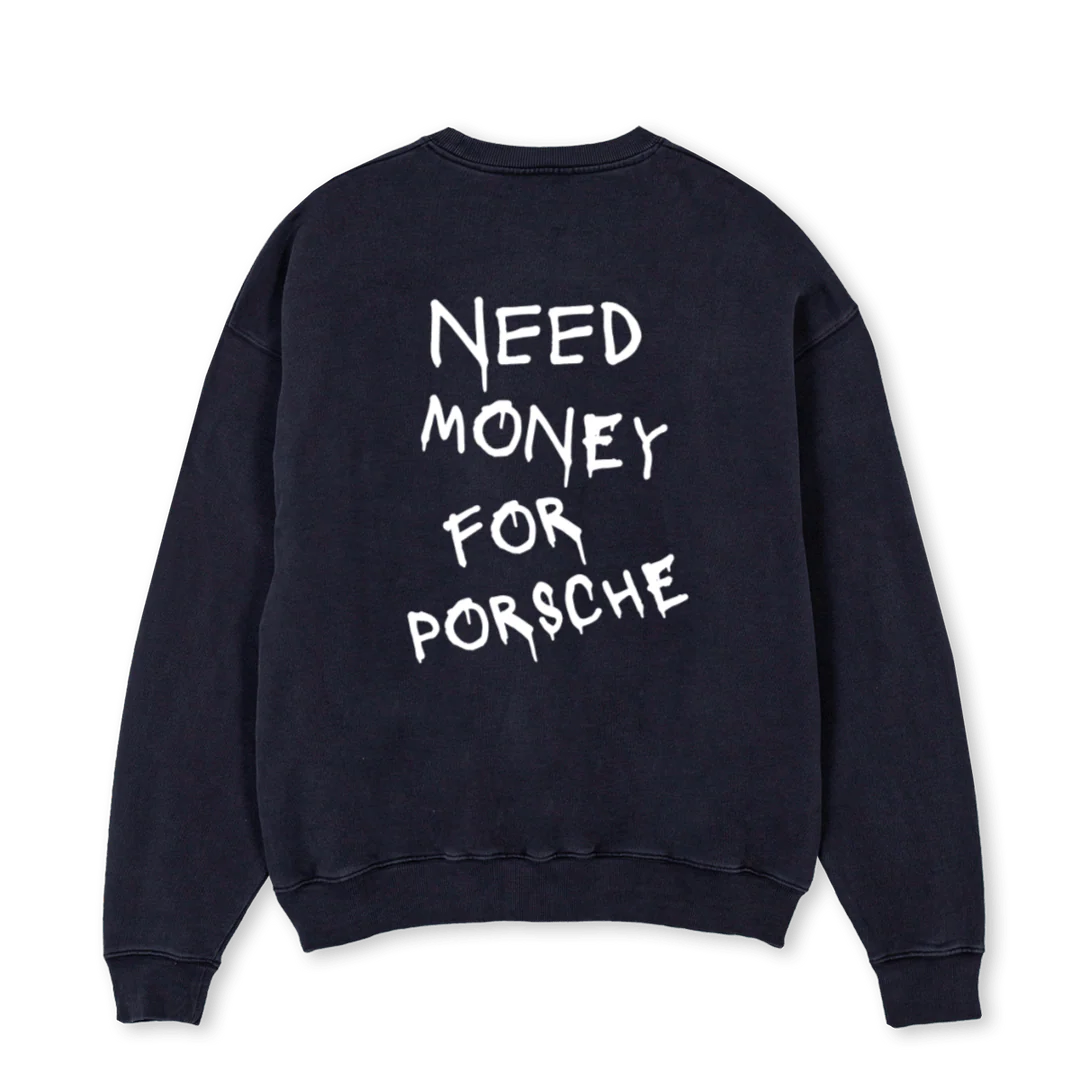 VINTAGEBLACKSWEATER Vintage Black Oversized Crewneck Sweater. - Image 2