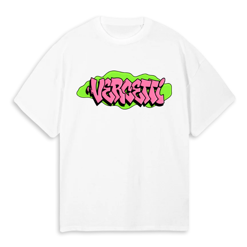 VRCT PINK  White Oversized Tee.
