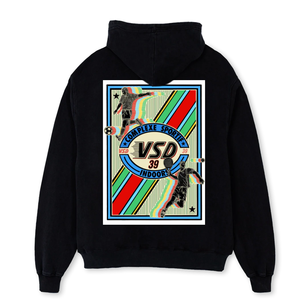 VSD Black Oversized Hoodie. - Image 2