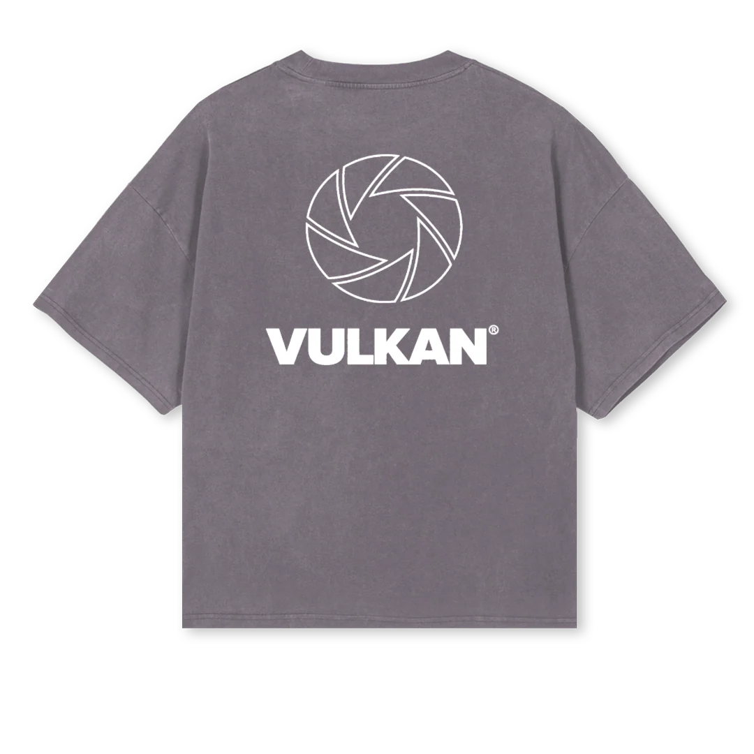 VULKANICONVULKANGREY Pigment Grey Oversized Boxy Tee. - Image 2