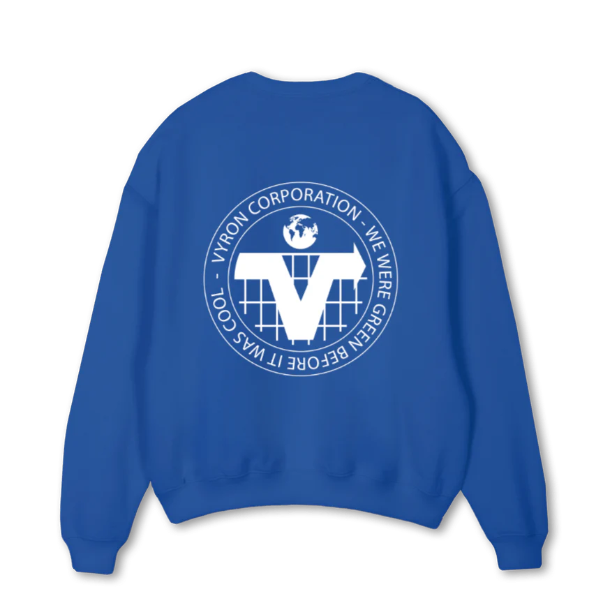 VYRONBLUE Cobalt Blue Oversized Crewneck Sweater. - Image 2
