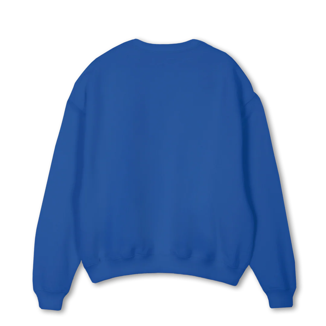 WAMDCREWBLUE Cobalt Blue Oversized Crewneck Sweater. - Image 2
